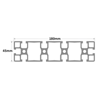 10-45180-0-1000MM MODULAR SOLUTIONS EXTRUDED PROFILE 45MM X 180MM, CUT TO THE LENGTH OF 1000 MM